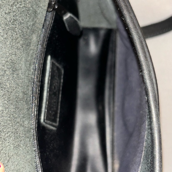 Hunt club satchel black leather long strap adjustable purse - Picture 4 of 9